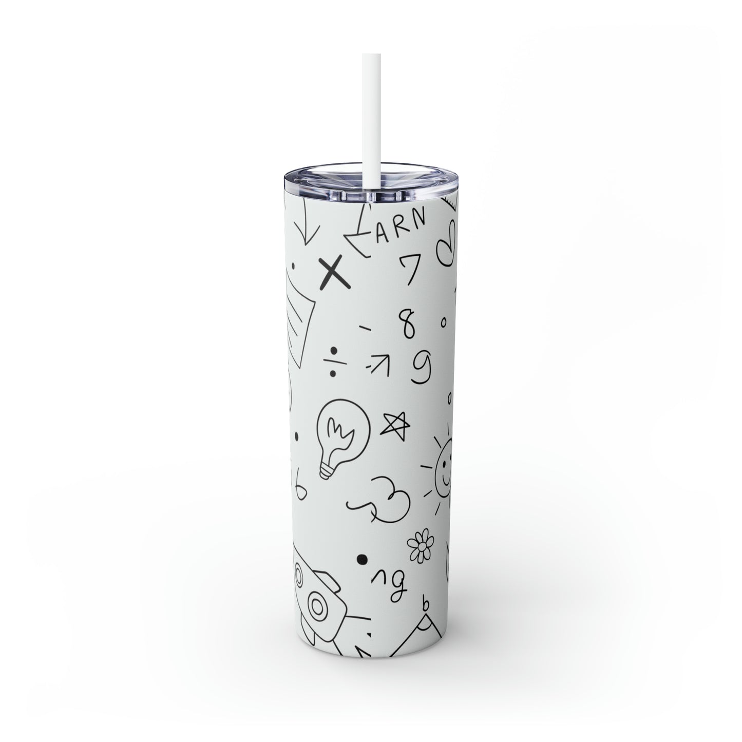 Doodle - Vaso delgado Inovax Maars® con pajita de 20 oz