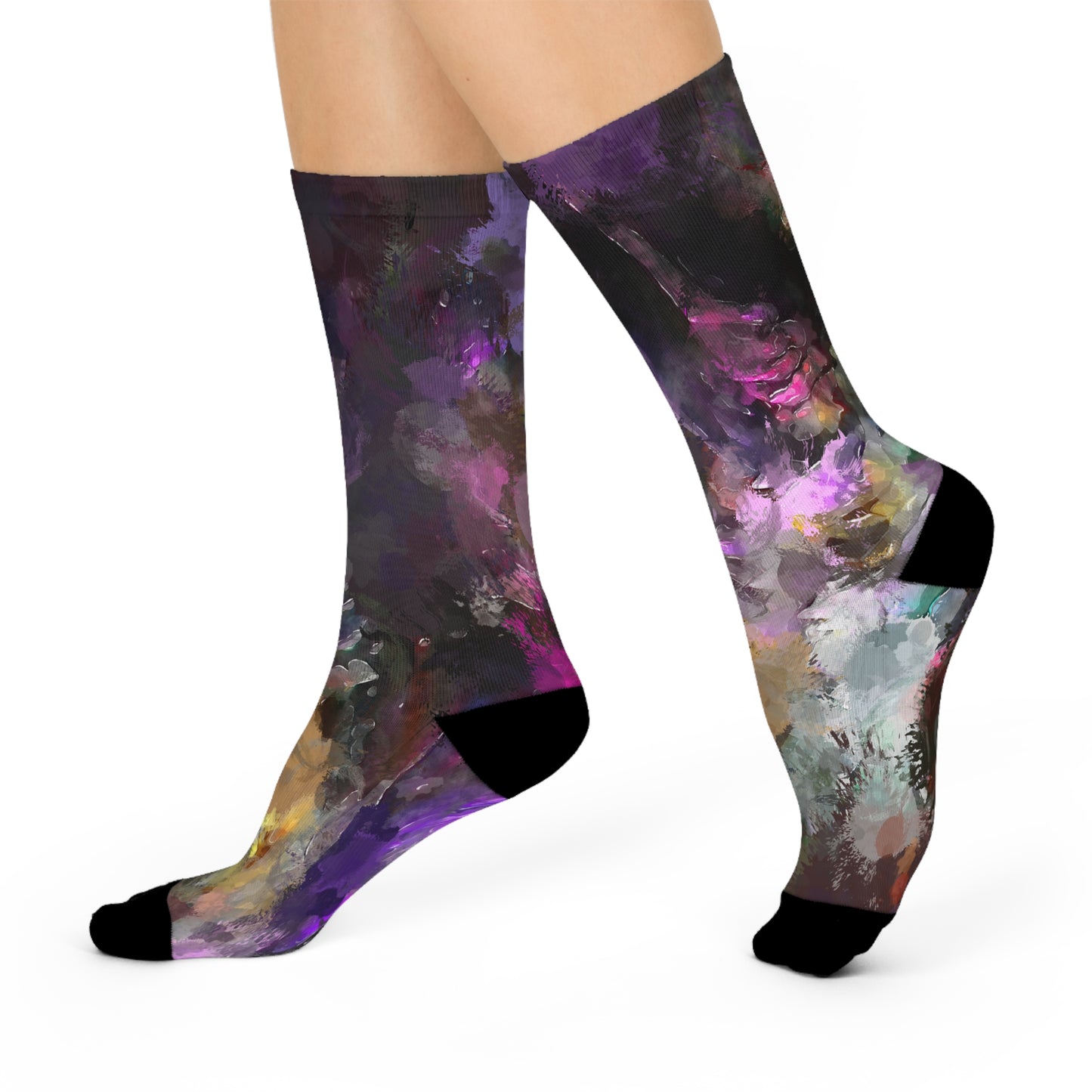 Purple Painting - Inovax Cushioned Crew Socks