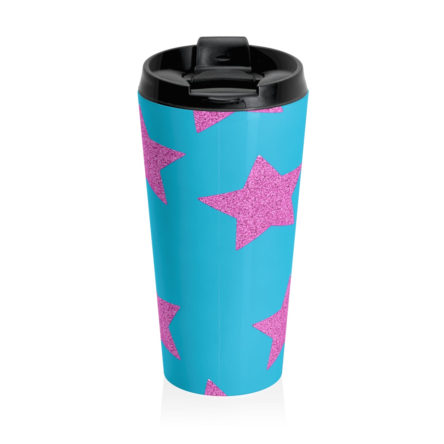 Pink Stars - Inovax Stainless Steel Travel Mug