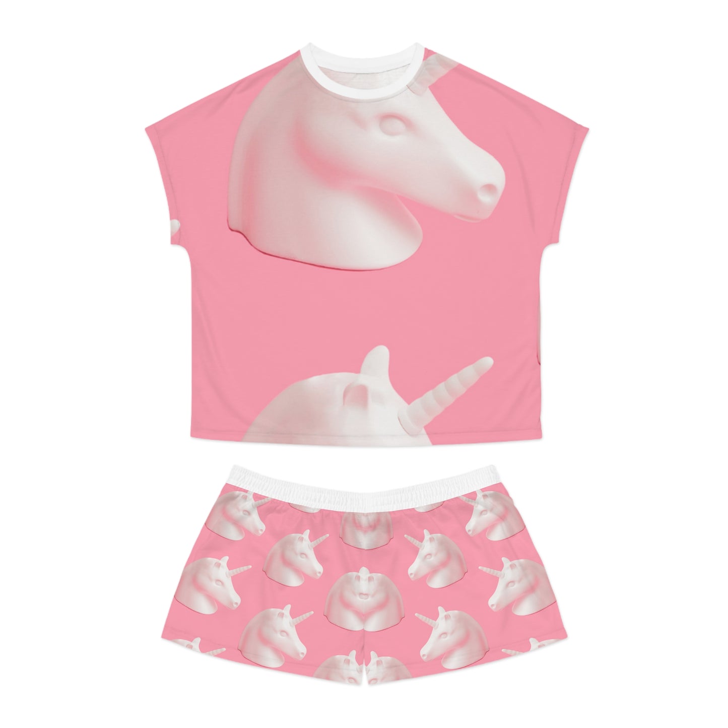 Unicornio - Conjunto de pijama corto para mujer Inovax