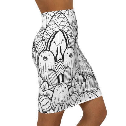 Minifalda Doodle Cactus - Inovax para mujer