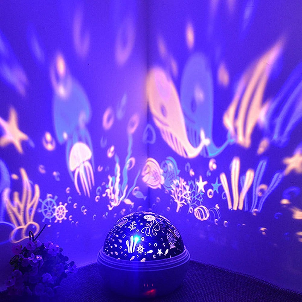 Star projector lamp USB baby sleep light bedroom ball light