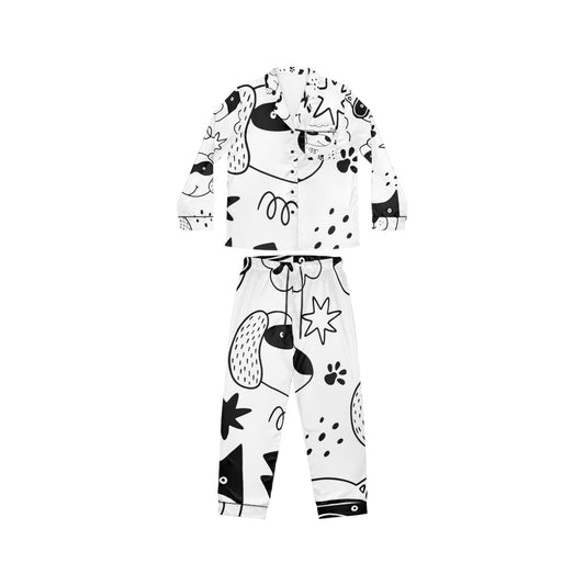 Doodle Dogs &amp; Cats - Pijama de satén para mujer Inovax