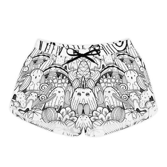 Doodle Cactus - Inovax Women's Casual Shorts