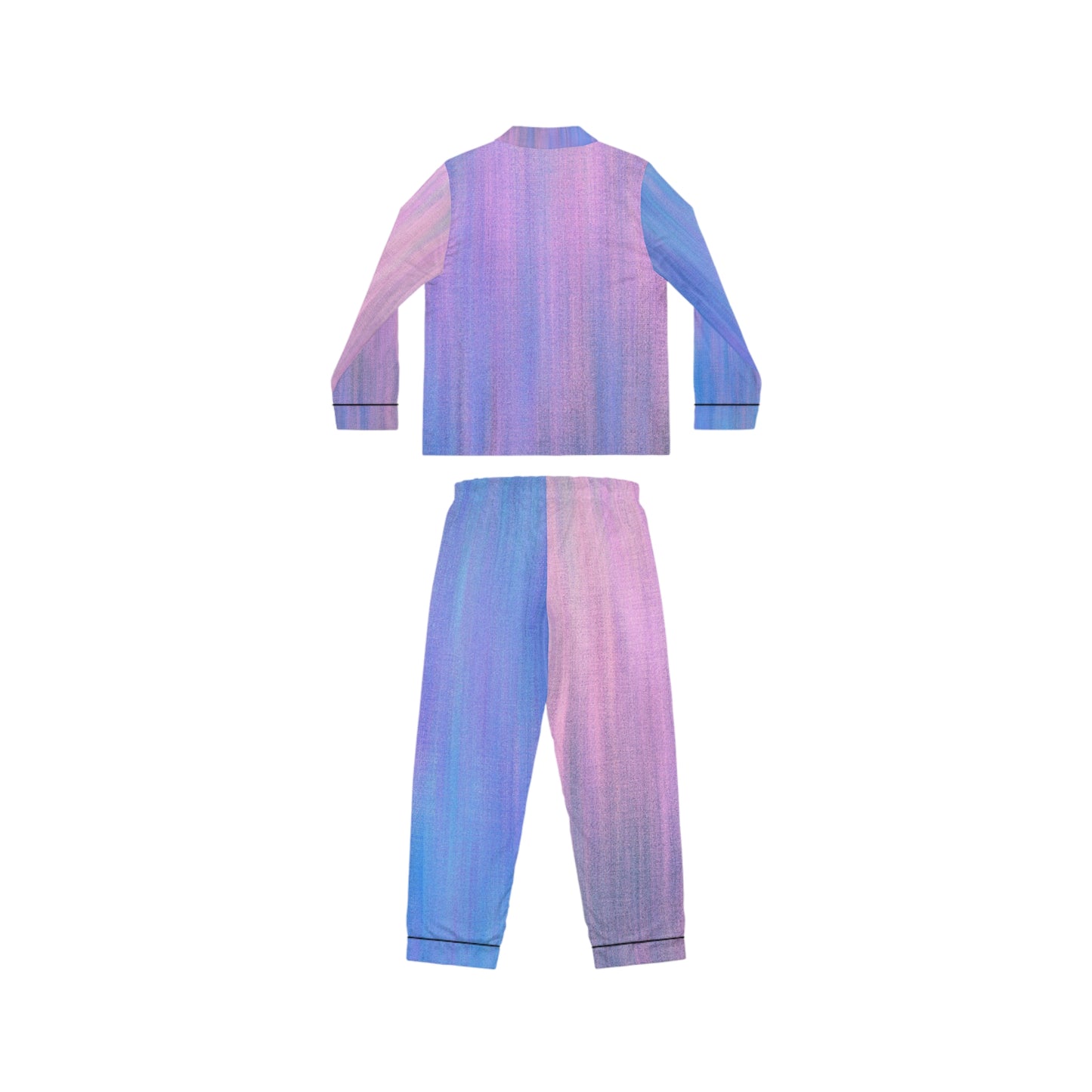 Azul y Morado Metálico - Pijama de Satén para Mujer Inovax