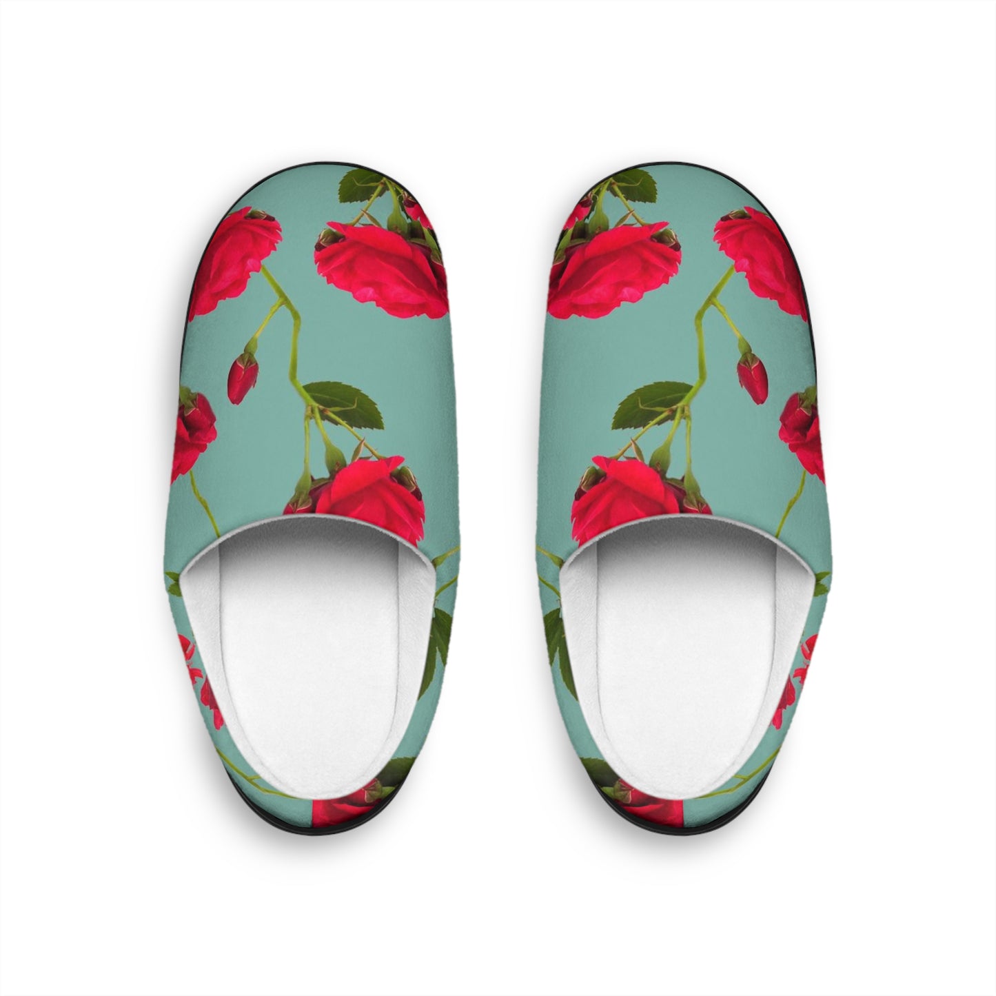 Flores Rojas y Azul - Zapatillas Indoor Inovax Mujer