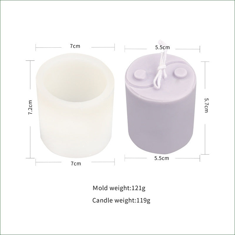 Moule à bougie cylindrique en silicone Gossip DIY Creative Home Aromatherapy Gypsum Decoration