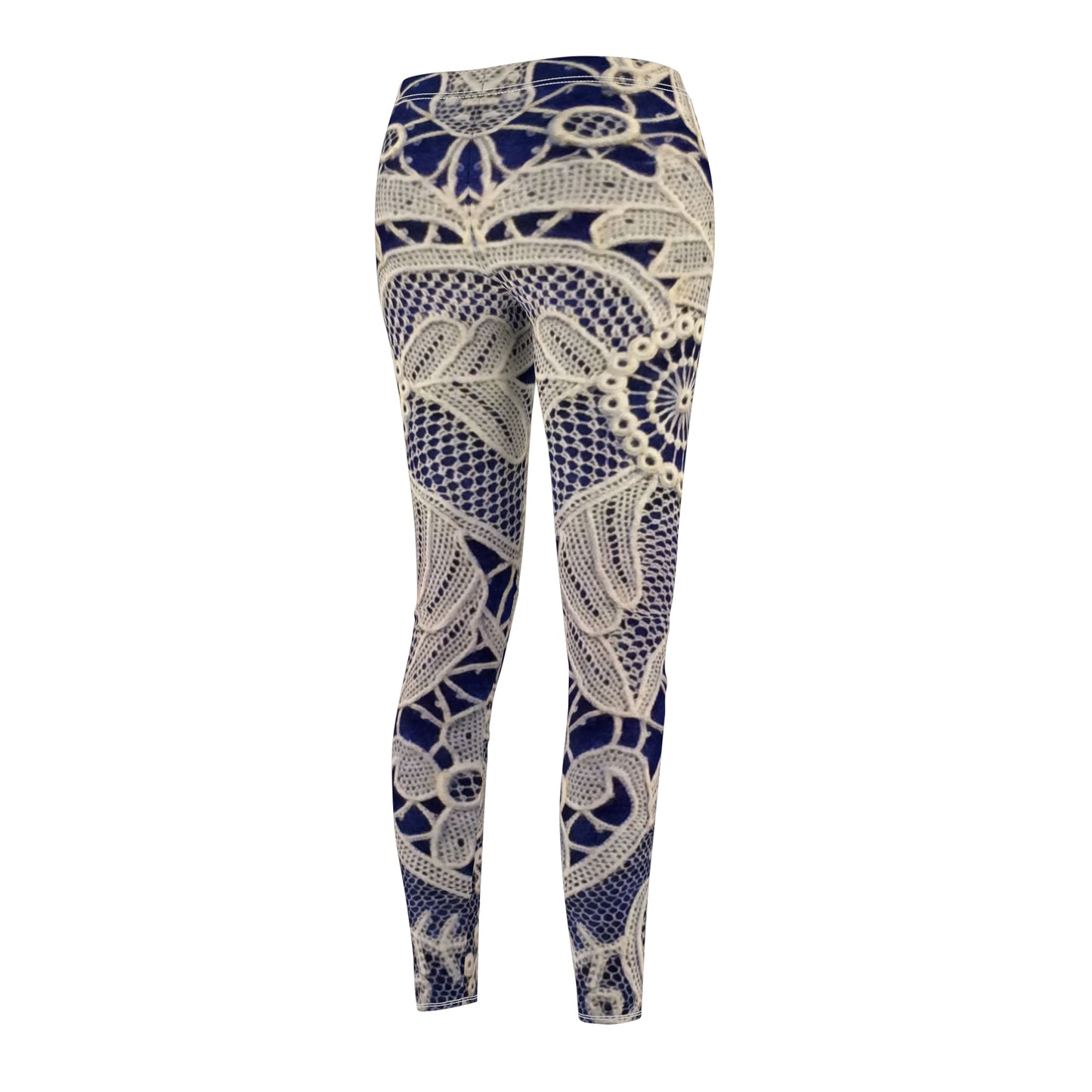 Dorado y Azul - Leggings Casual Inovax corte y costura mujer