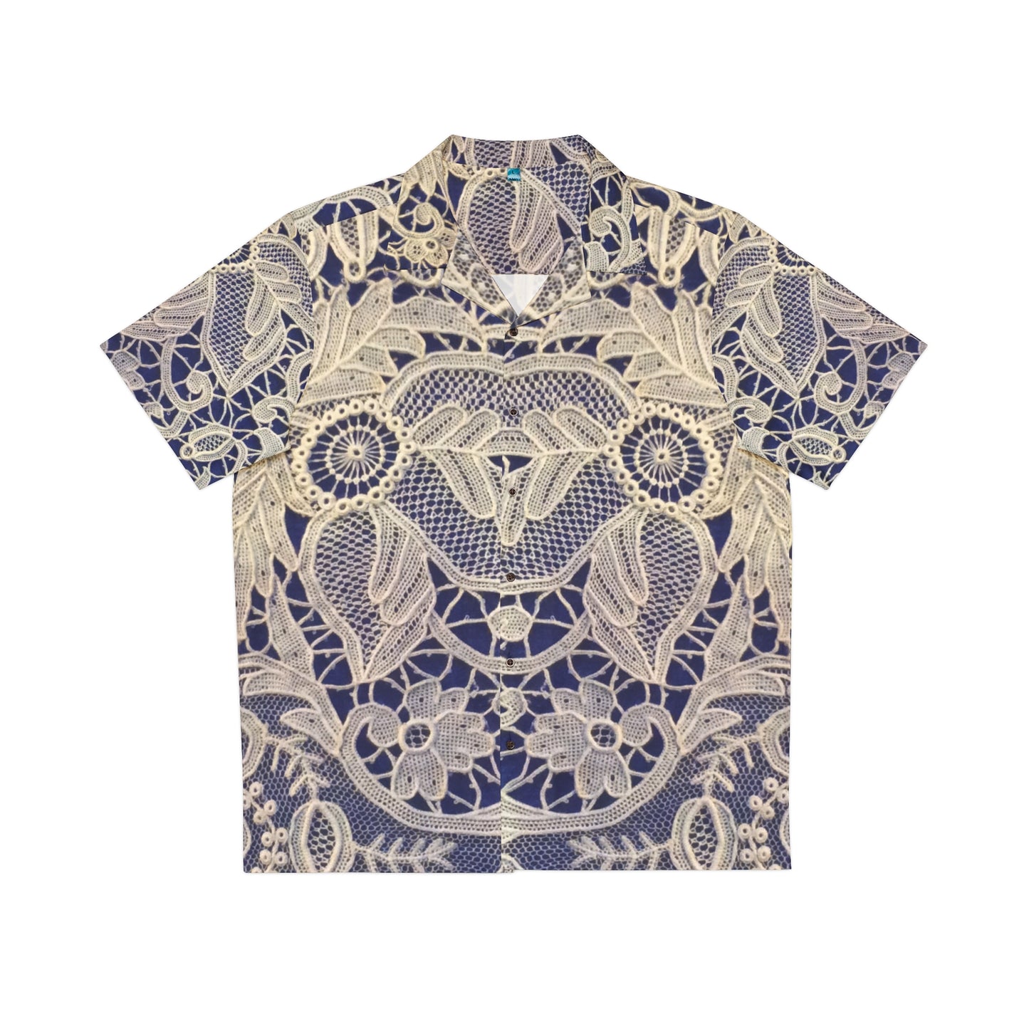 Dorada y Azul - Camisa hawaiana para hombre Inovax