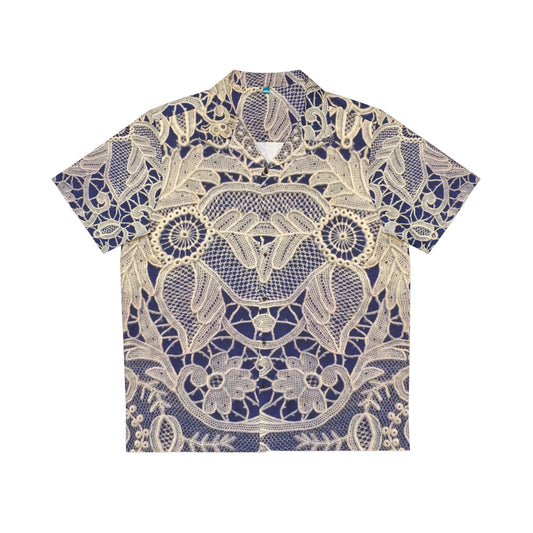 Dorada y Azul - Camisa hawaiana para hombre Inovax