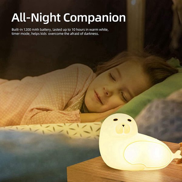 Sea Lion Small Night Lamp Gradient Color Silicone