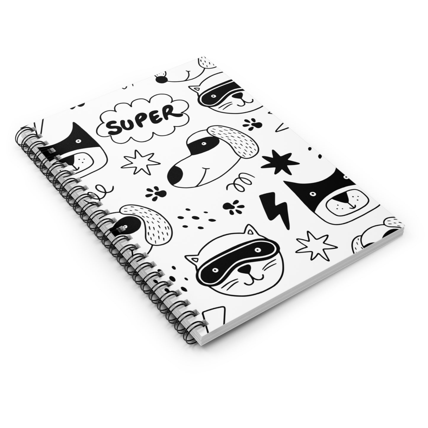 Doodle Dogs & Cats - Inovax Spiral Notebook (Ruled Line)