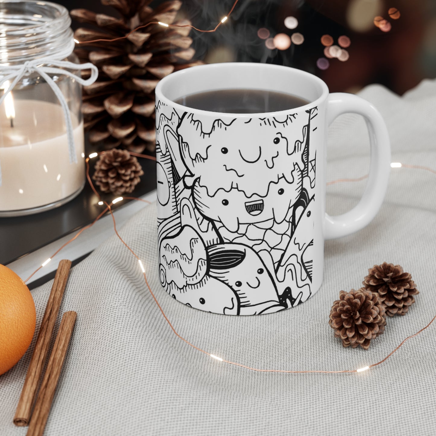 Glace Doodle - Tasse en céramique Inovax 11oz