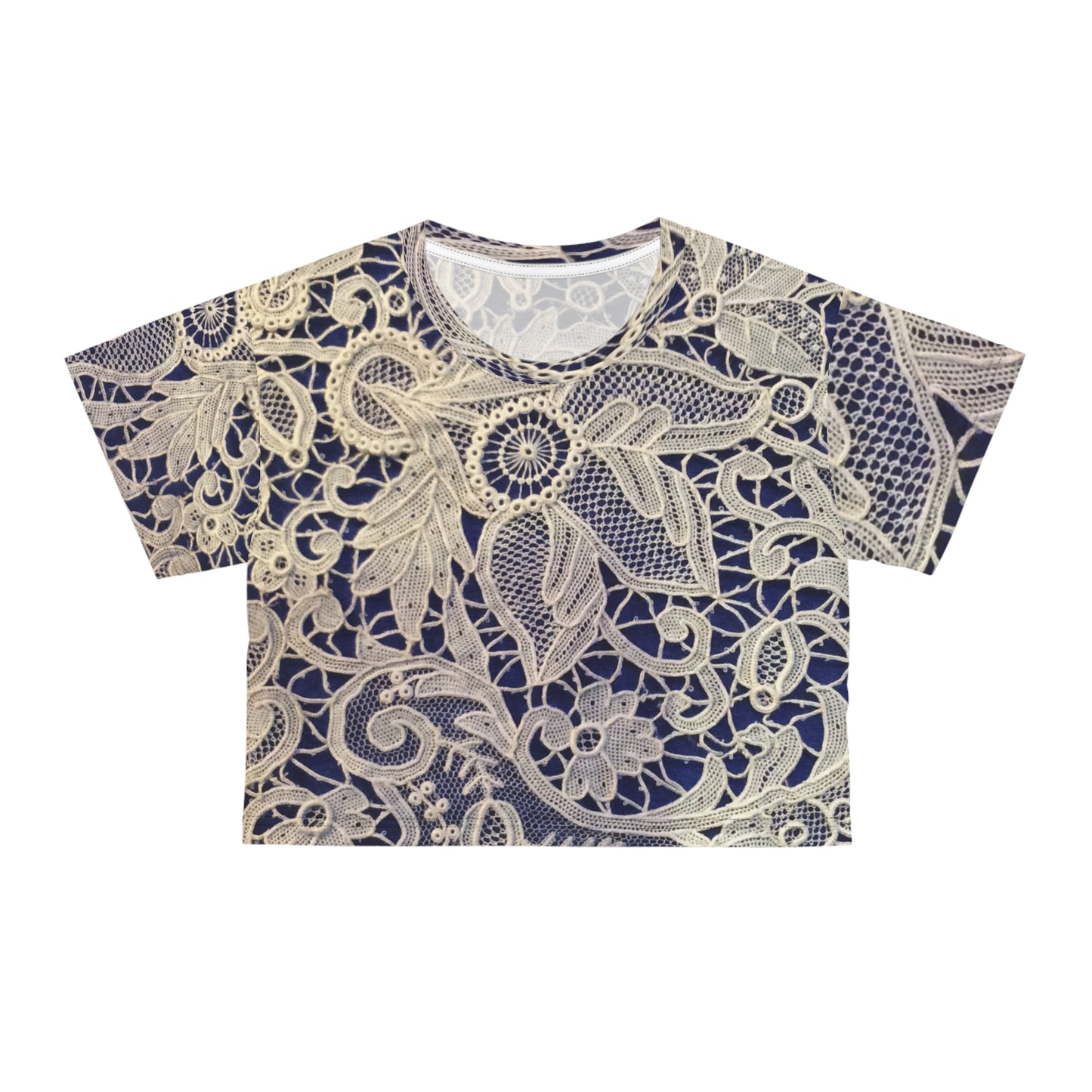 Golden and Blue - Inovax Crop Tee