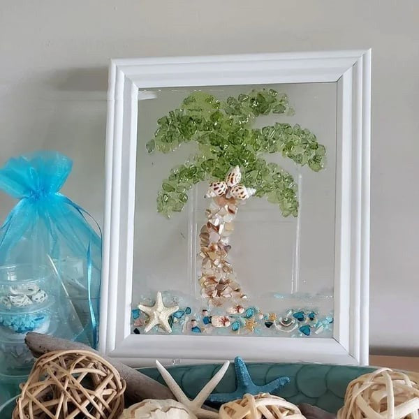 Sea Glass Art Home Decoration DIY Photo Frame