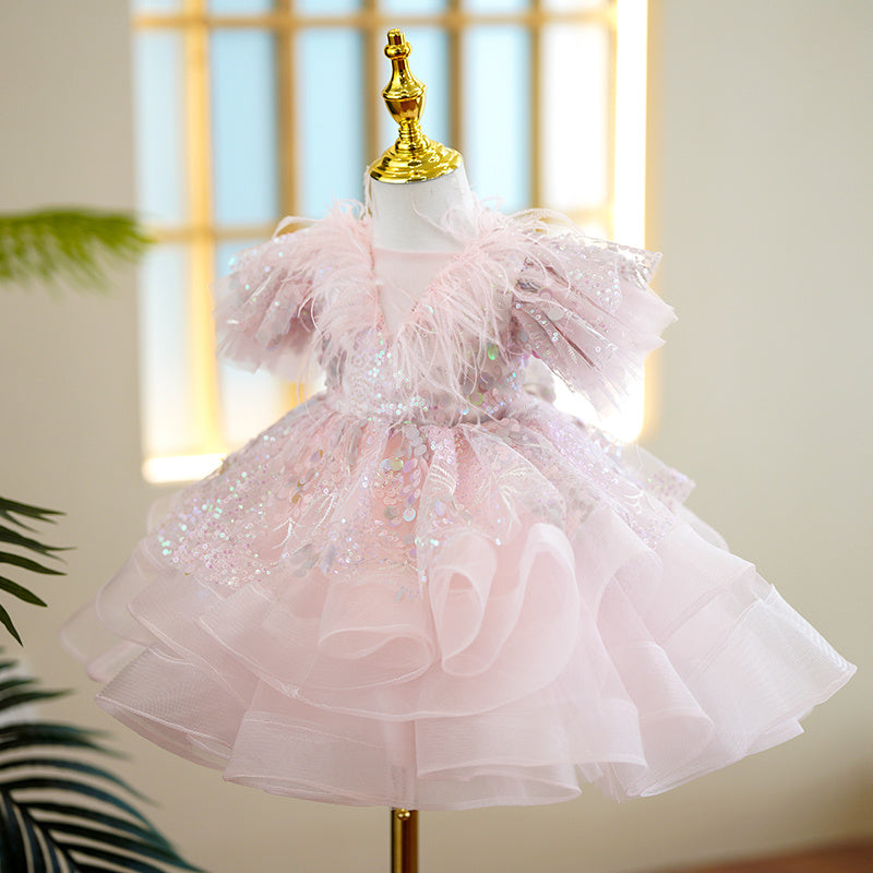 Girls' Fashionable Simple Piano Playing Dress