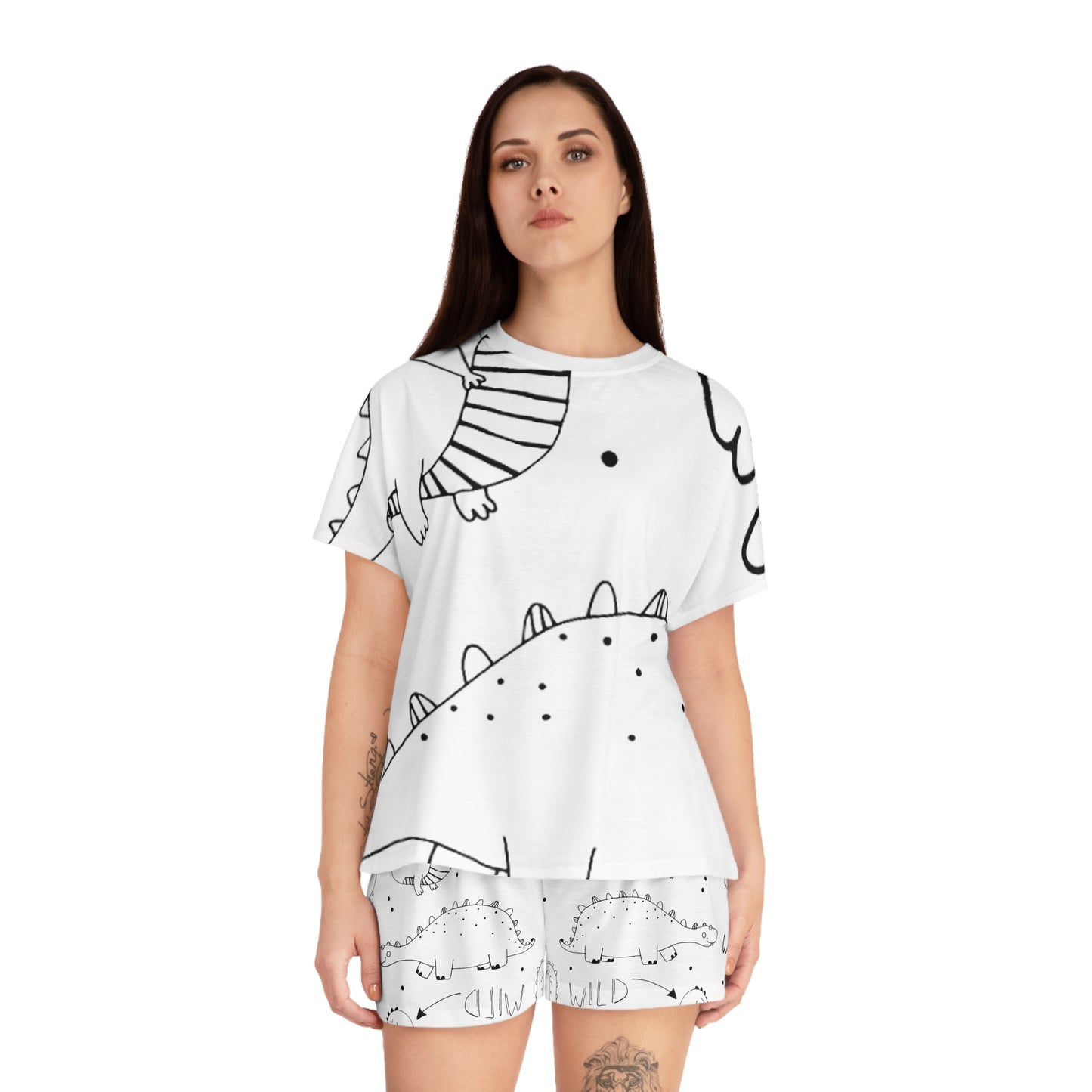 Doodle Dinosaures - Ensemble pyjama court Inovax pour femme