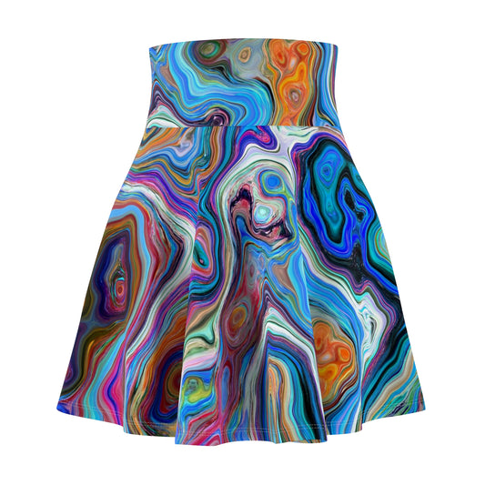 Trippy Liquid - Inovax Woman's Skater Skirt