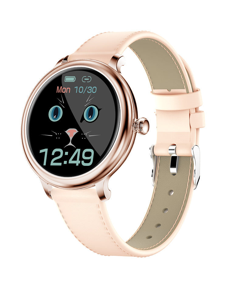 Montre intelligente pour femme, écran tactile, fréquence cardiaque, surveillance du sommeil, cercle complet