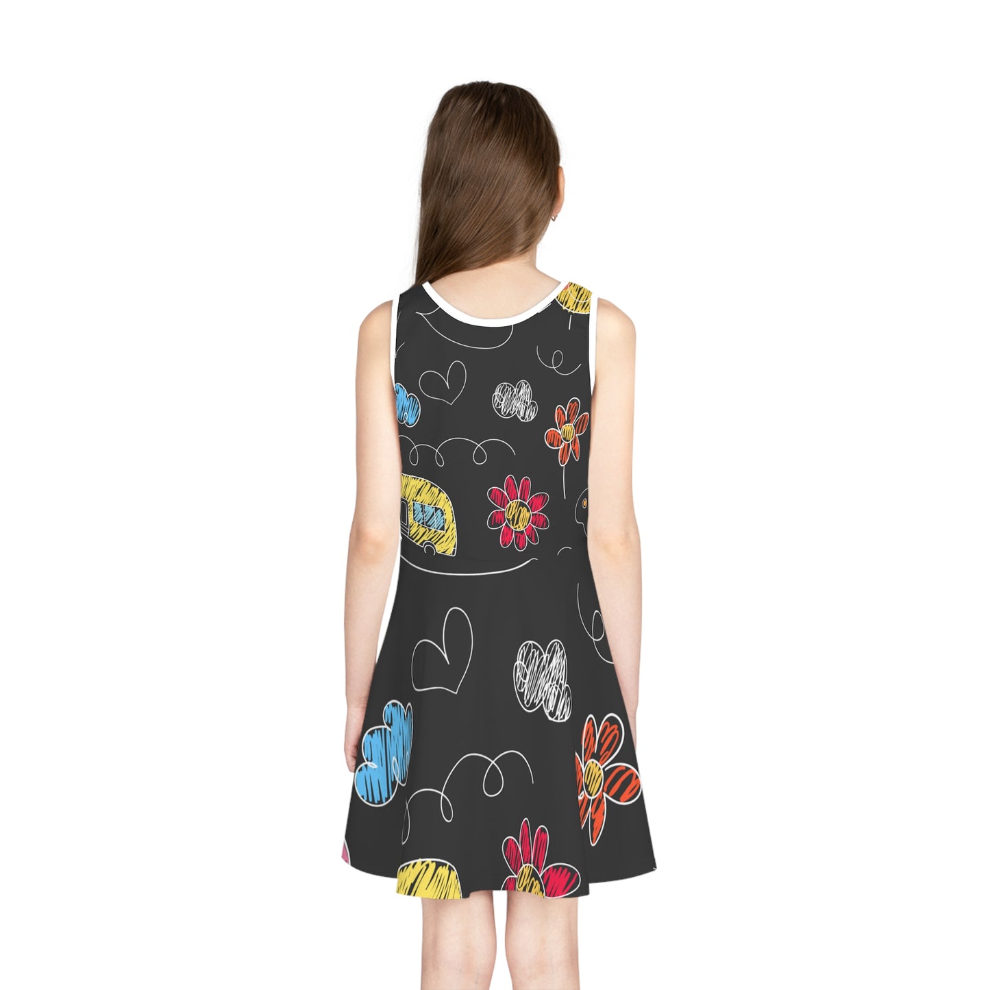 Kids Doodle Playground - Vestido veraniego sin mangas para niña Inovax