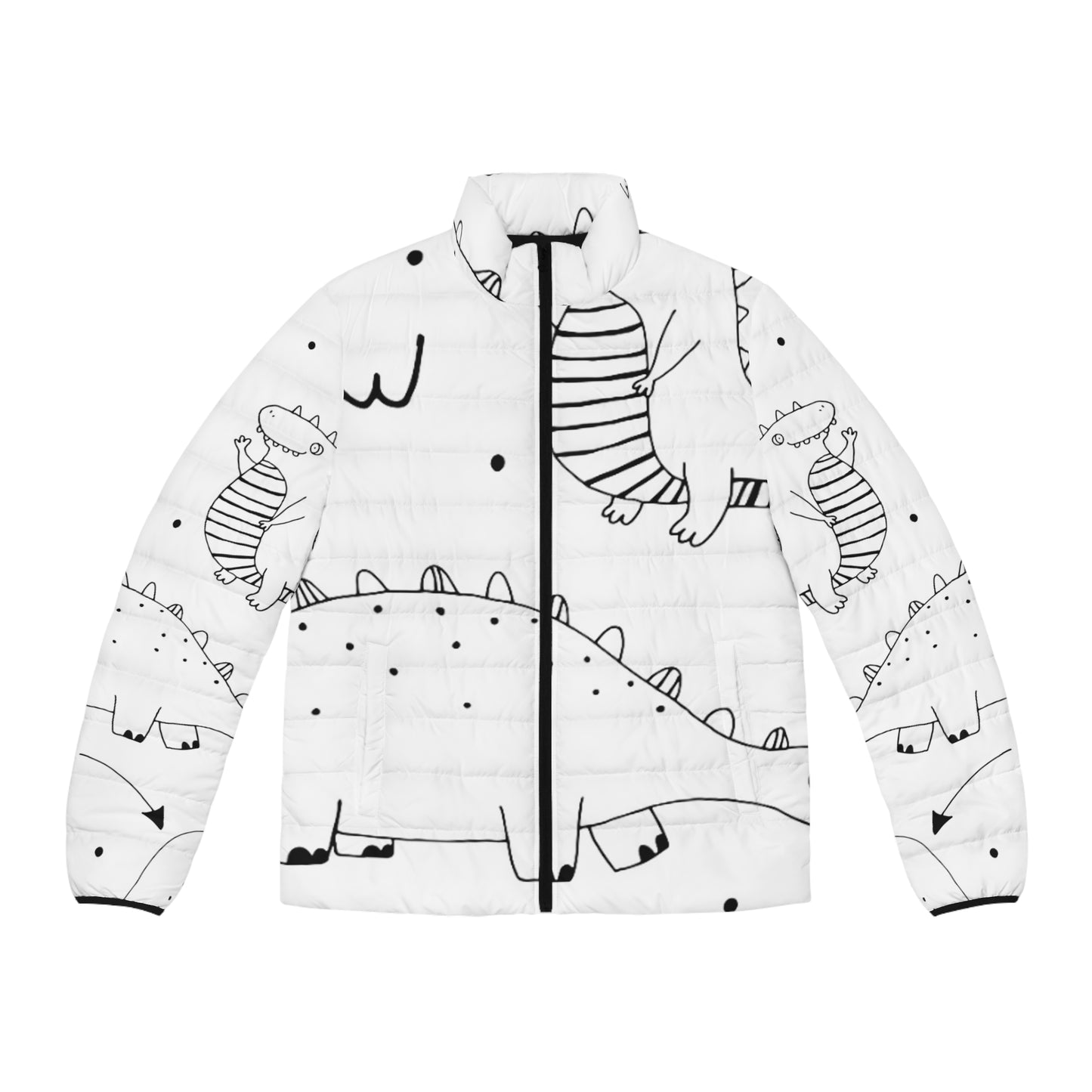 Doodle Dinosours - Chaqueta acolchada para hombre Inovax