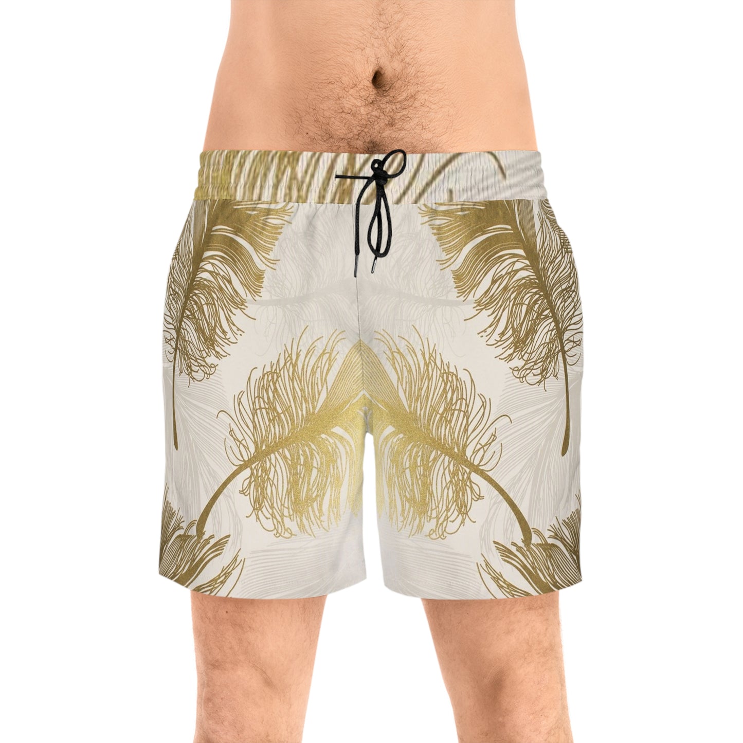 Golden Feathers - Inovax Men's Mid-Length Swim Shorts