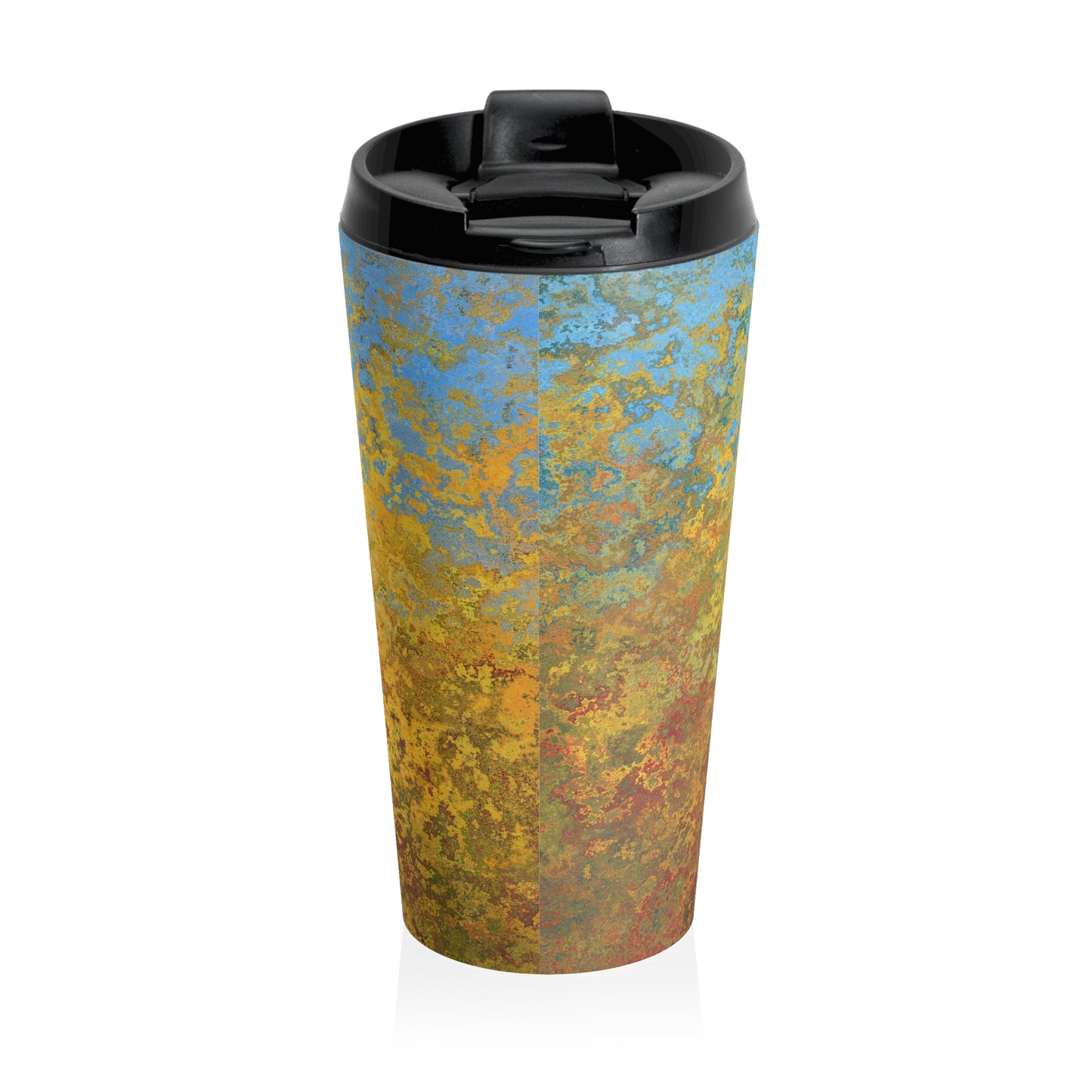 Gold and blue spots - Inovax Stainless Steel Travel Mug