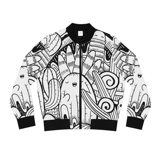 Doodle Cactus - Chaqueta bomber Inovax para mujer