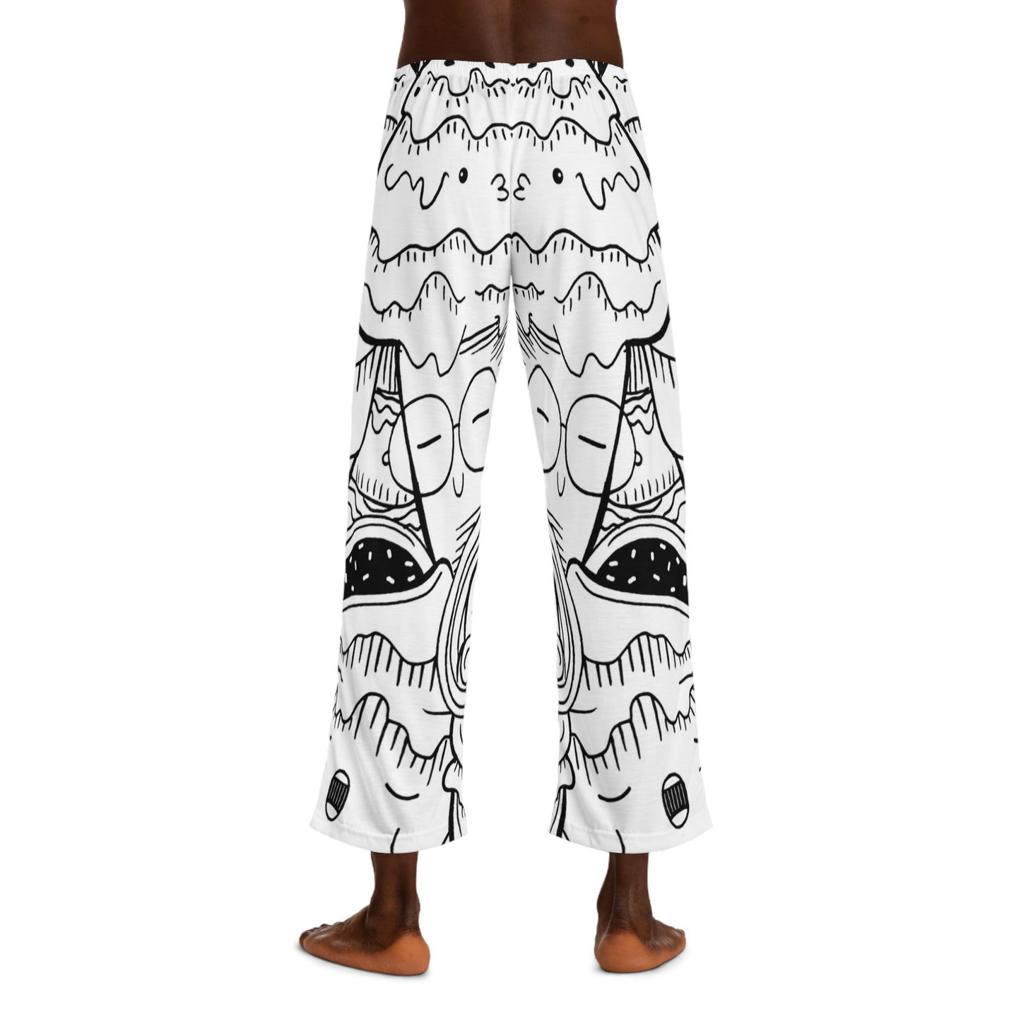 Doodle Icecream - Pantalones de pijama para hombre Inovax