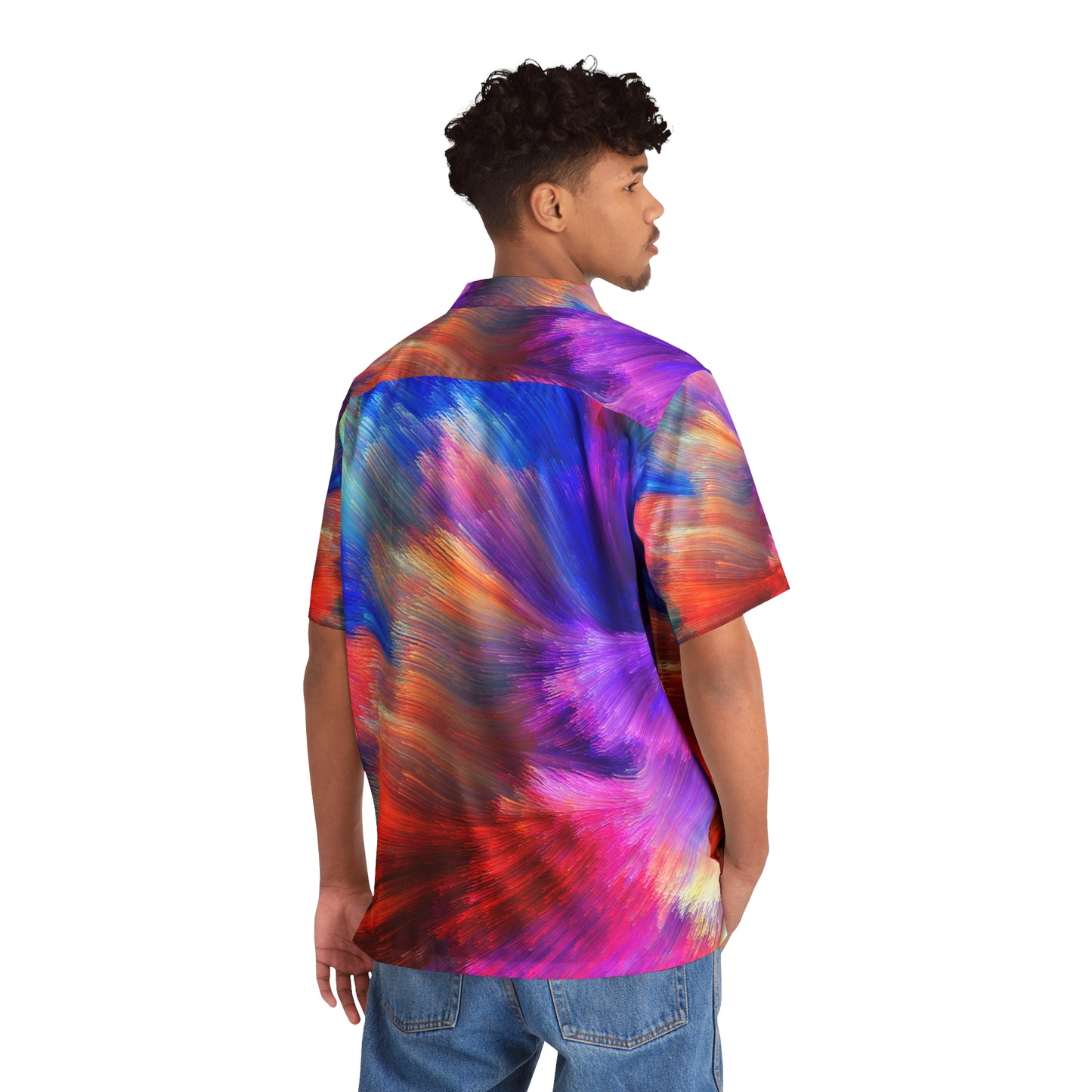 Neon Splash - Camisa hawaiana para hombre Inovax