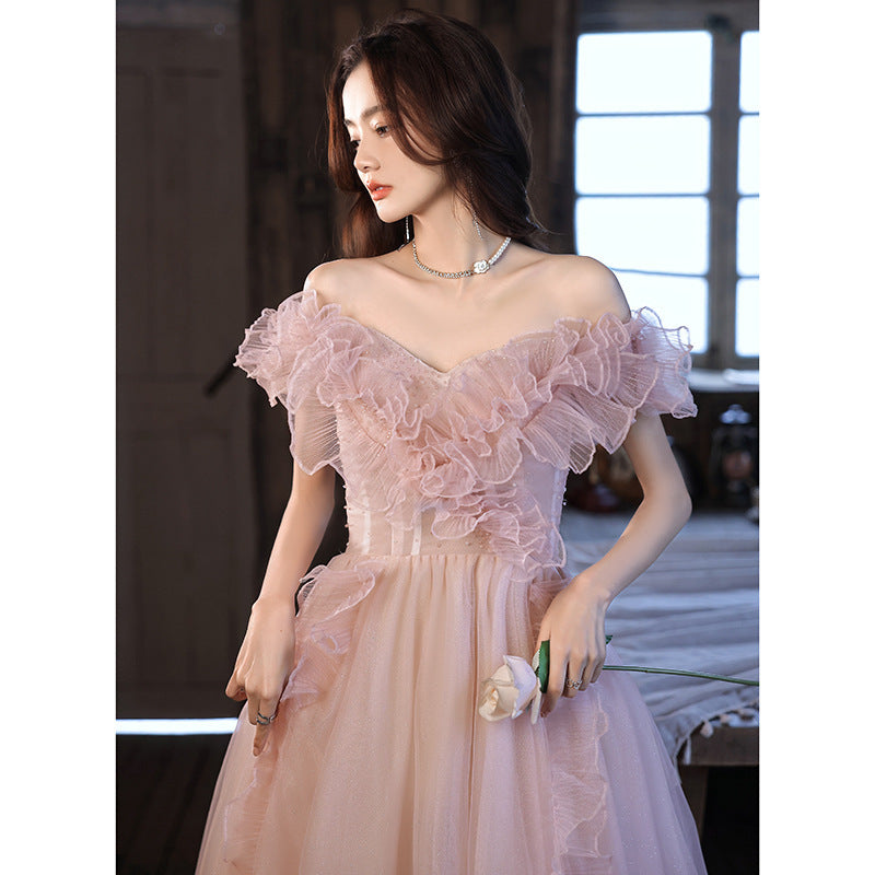 Off-shoulder Toast Clothing Summer Bride Light Luxury