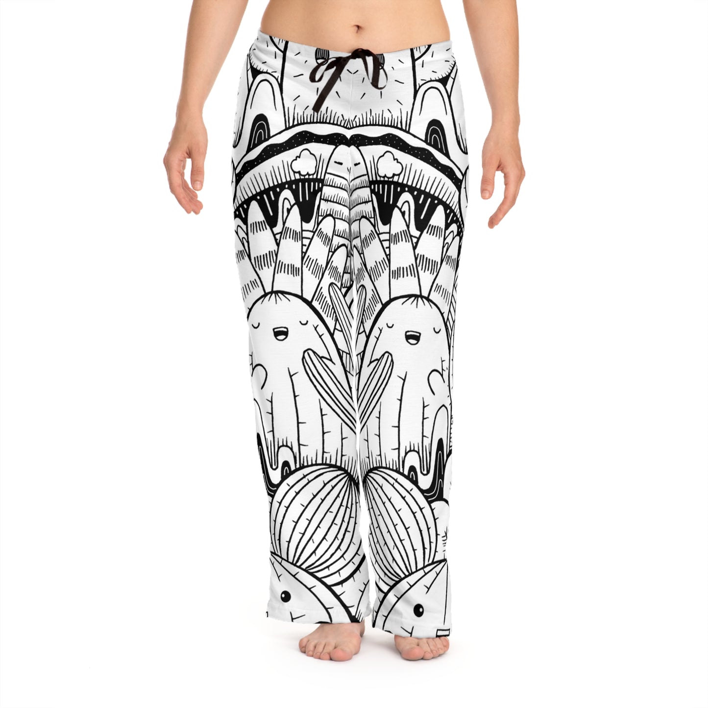 Doodle Cactus - Inovax Women's Pajama Pants