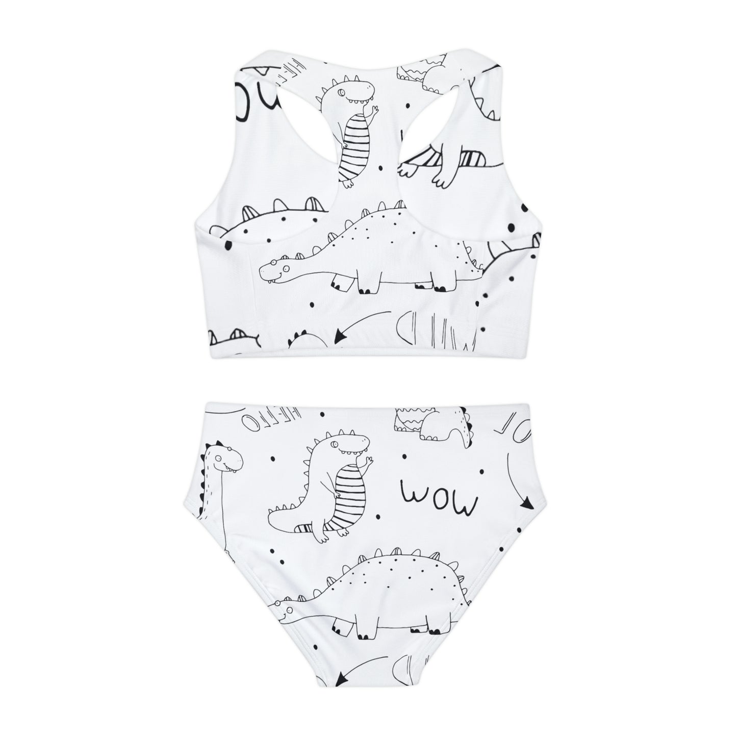 Doodle Dinosours - Inovax Girls Two Piece Swimsuit