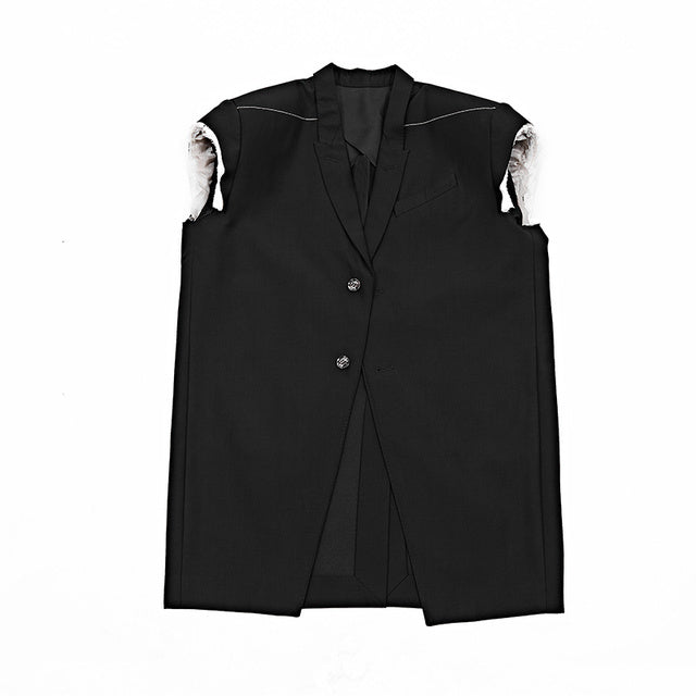 Dark Clothing Style Handsome Vest Coat