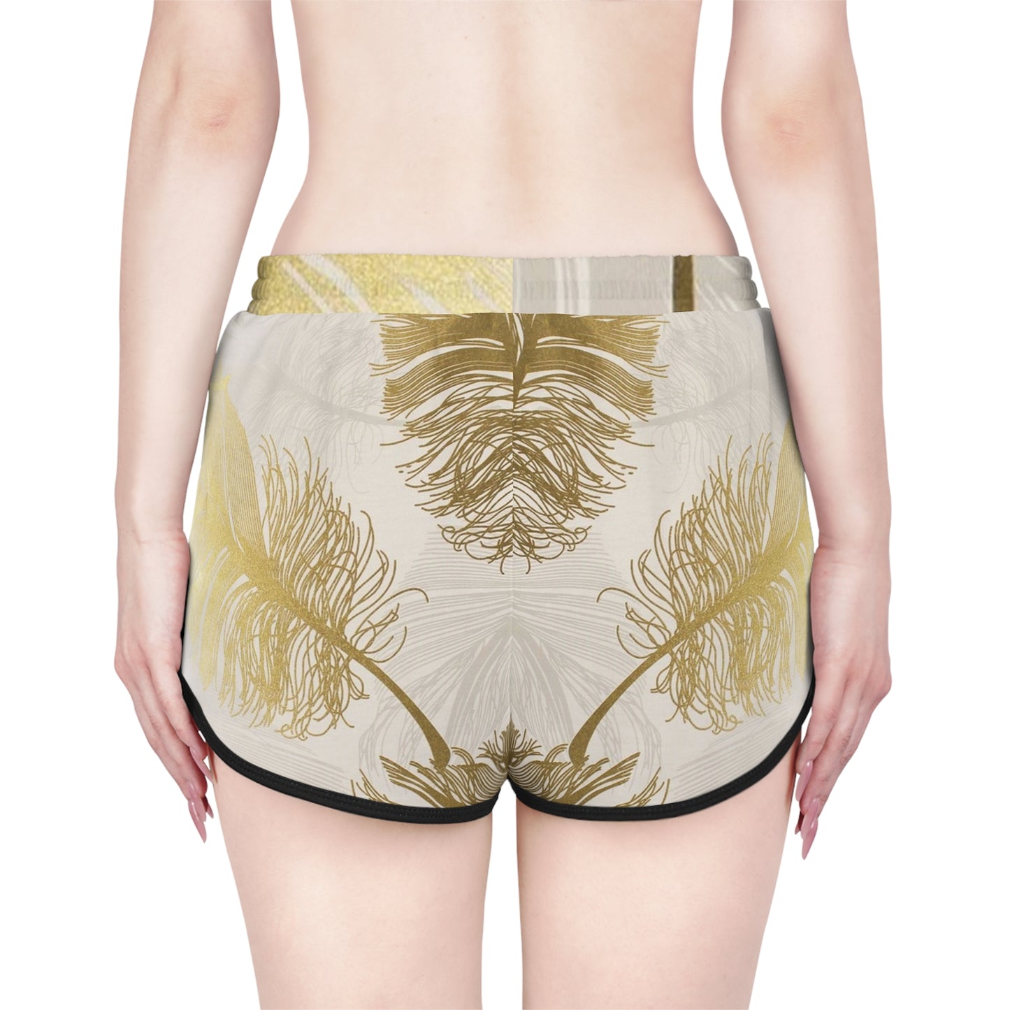 Golden Feathers - Inovax Women's Relaxed Shorts