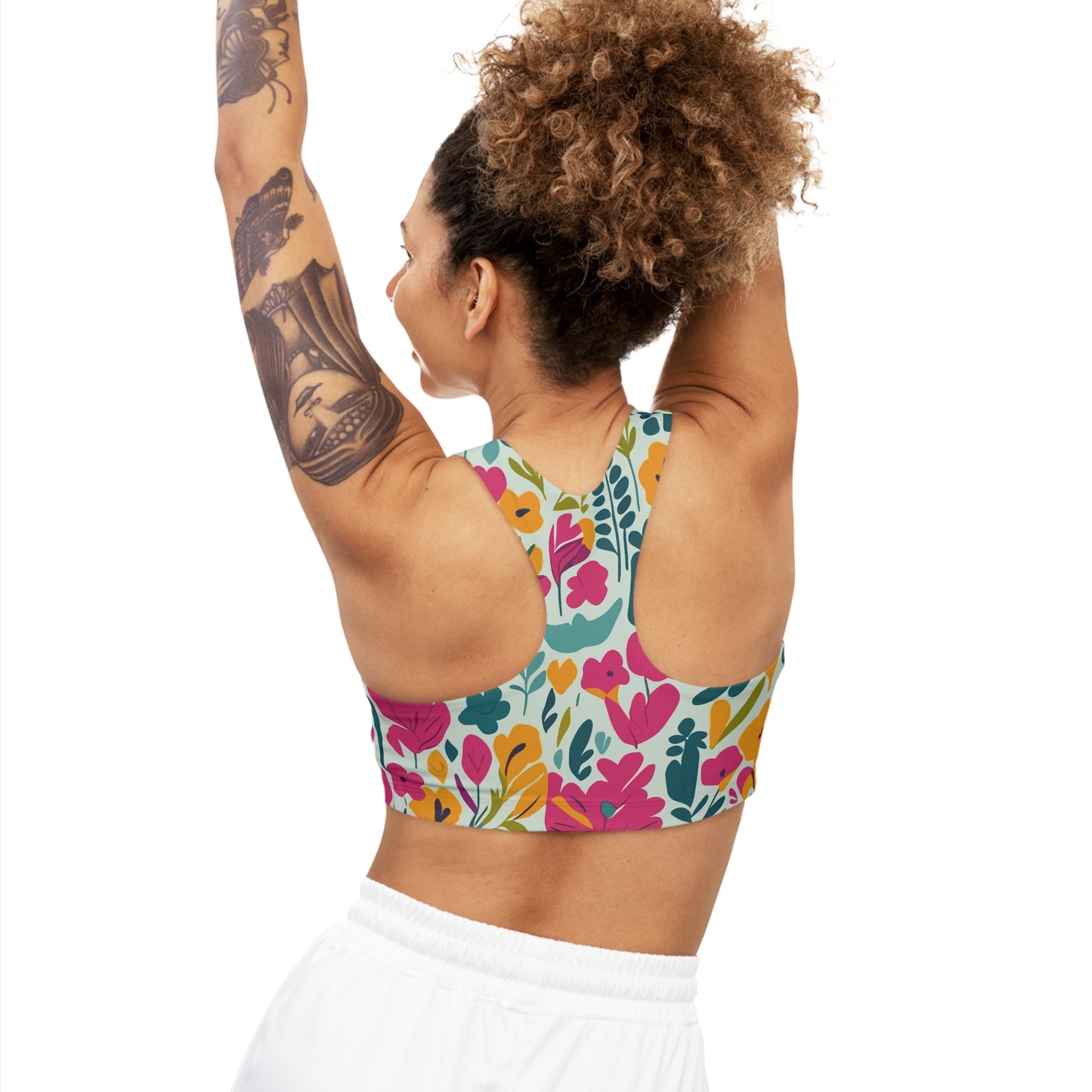 Light flowers - Inovax Seamless Sports Bra