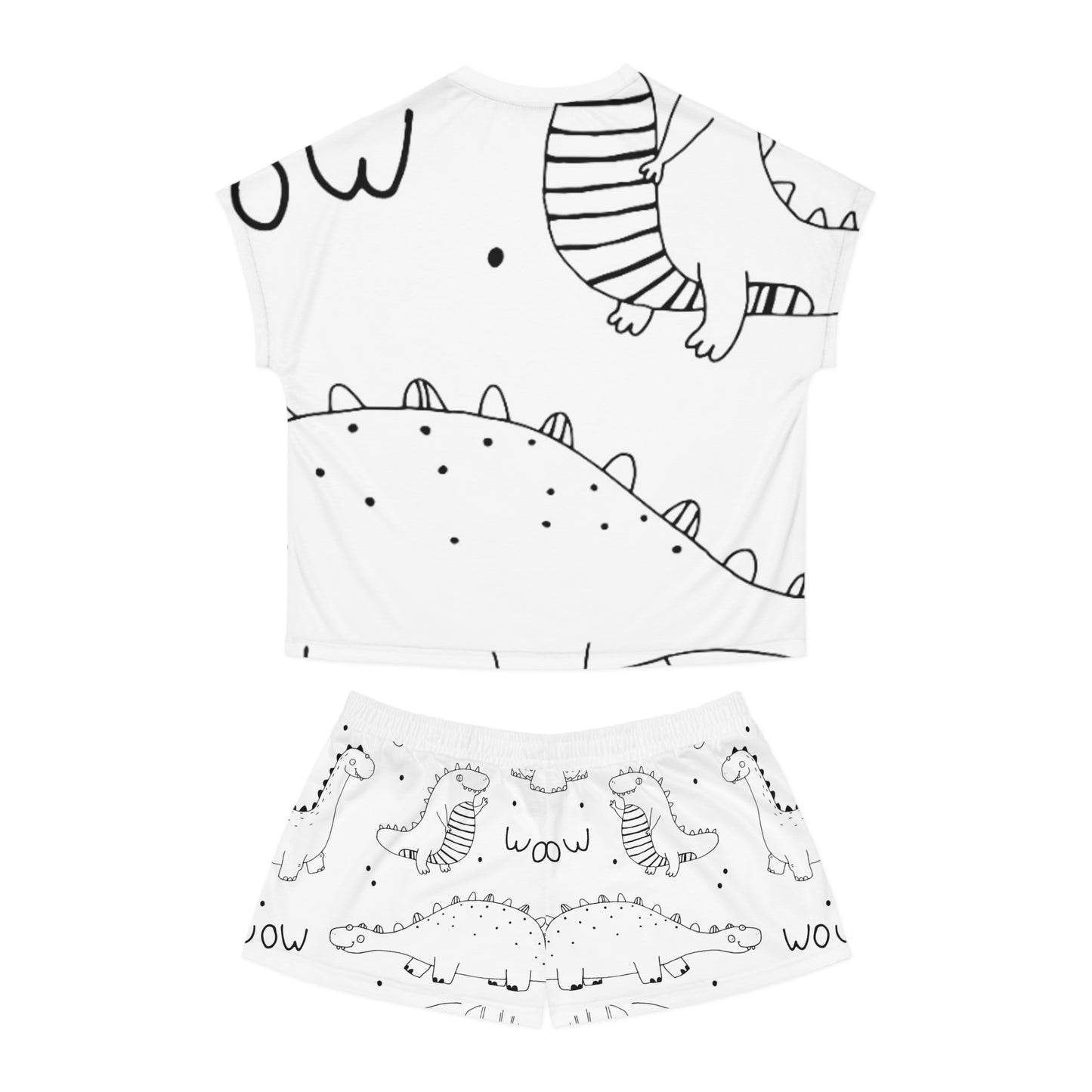 Doodle Dinosours - Inovax Women's Short Pajama Set 