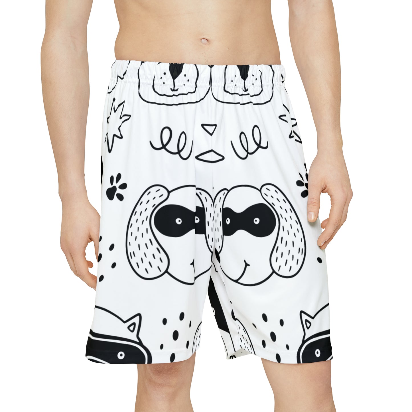 Doodle Chiens et Chats - Short de sport Inovax pour hommes