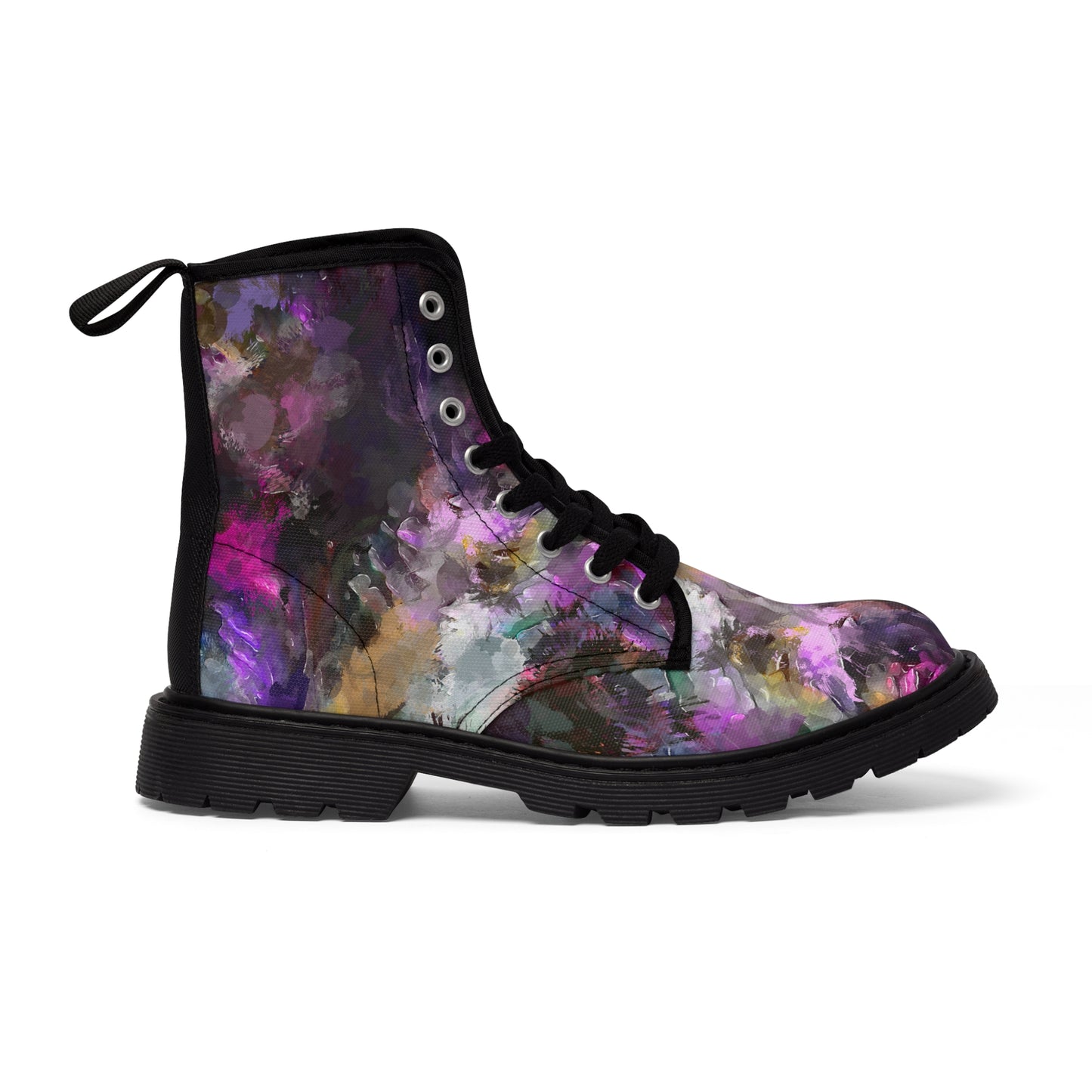 Purple Painting - Inovax Woman's Canvas Boots