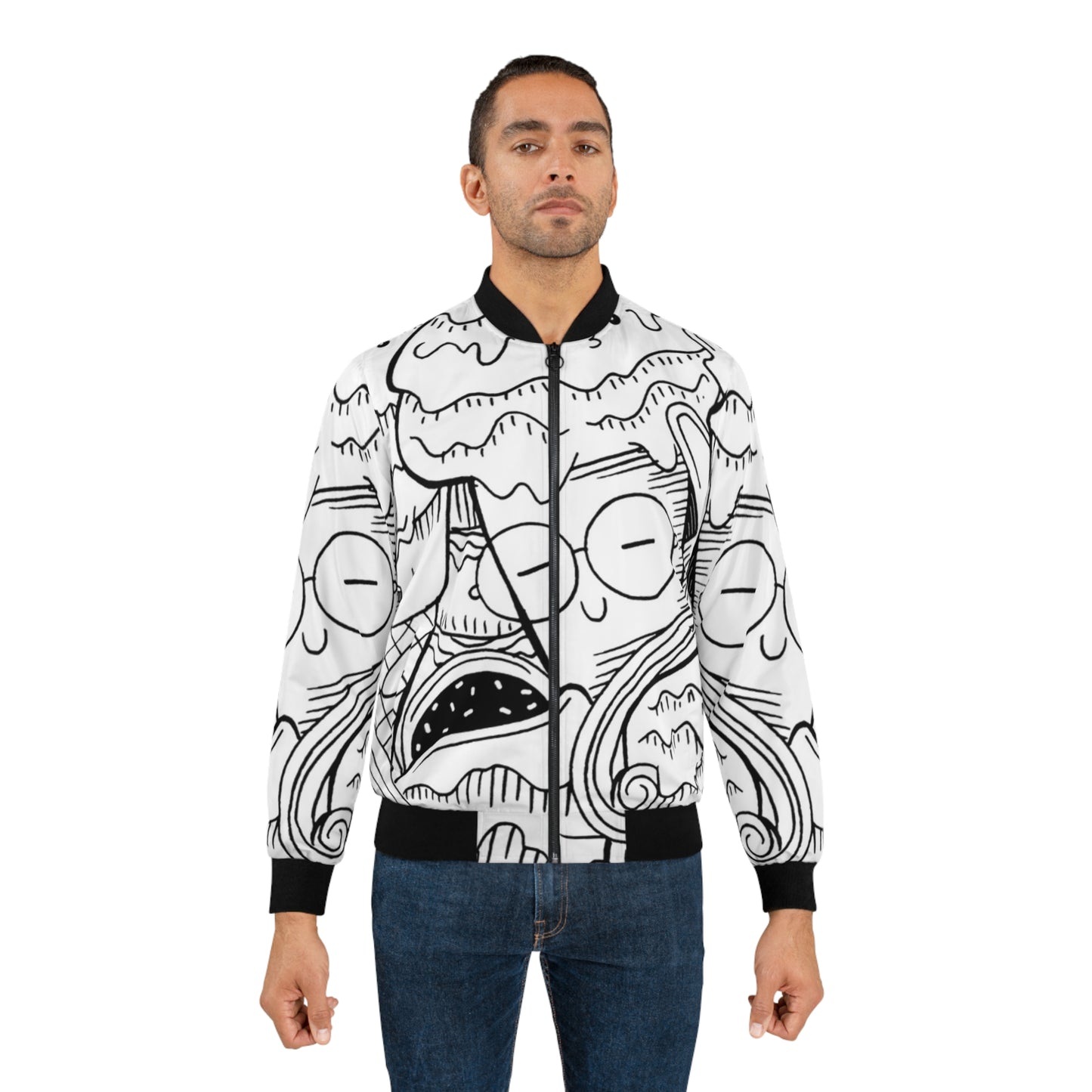 Doodle Icecream - Chaqueta bomber para hombre Inovax