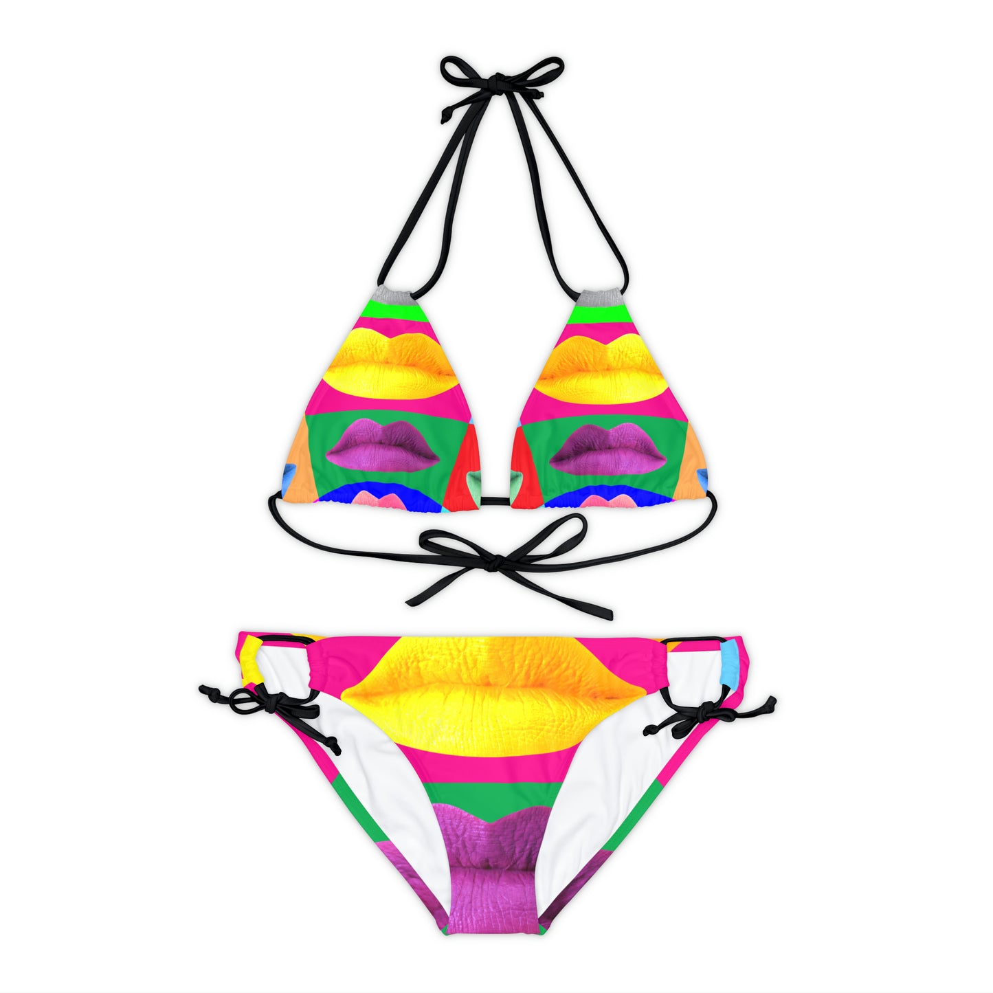 Pop Mouth - Conjunto de bikini con tiras Inovax