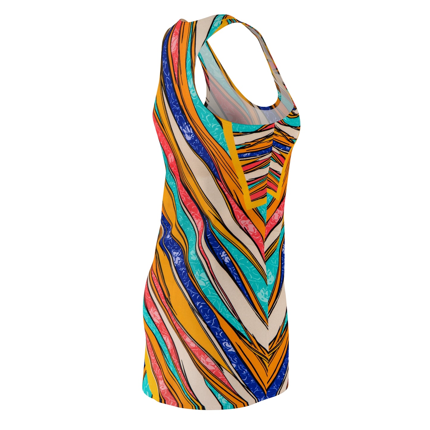 Color Brushstroke - Inovax Women's Cut & Sew Racerback Dress