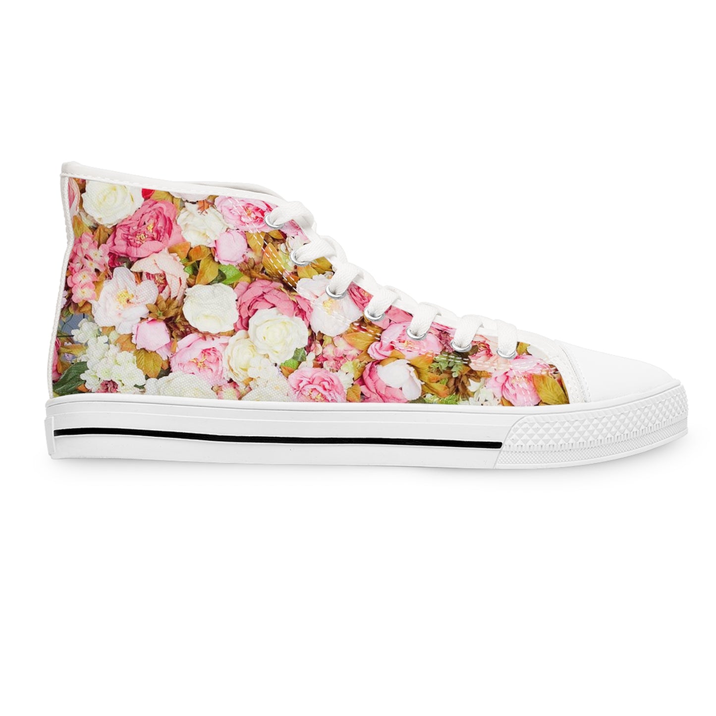 Flores rosas - Zapatillas altas Inovax para mujer