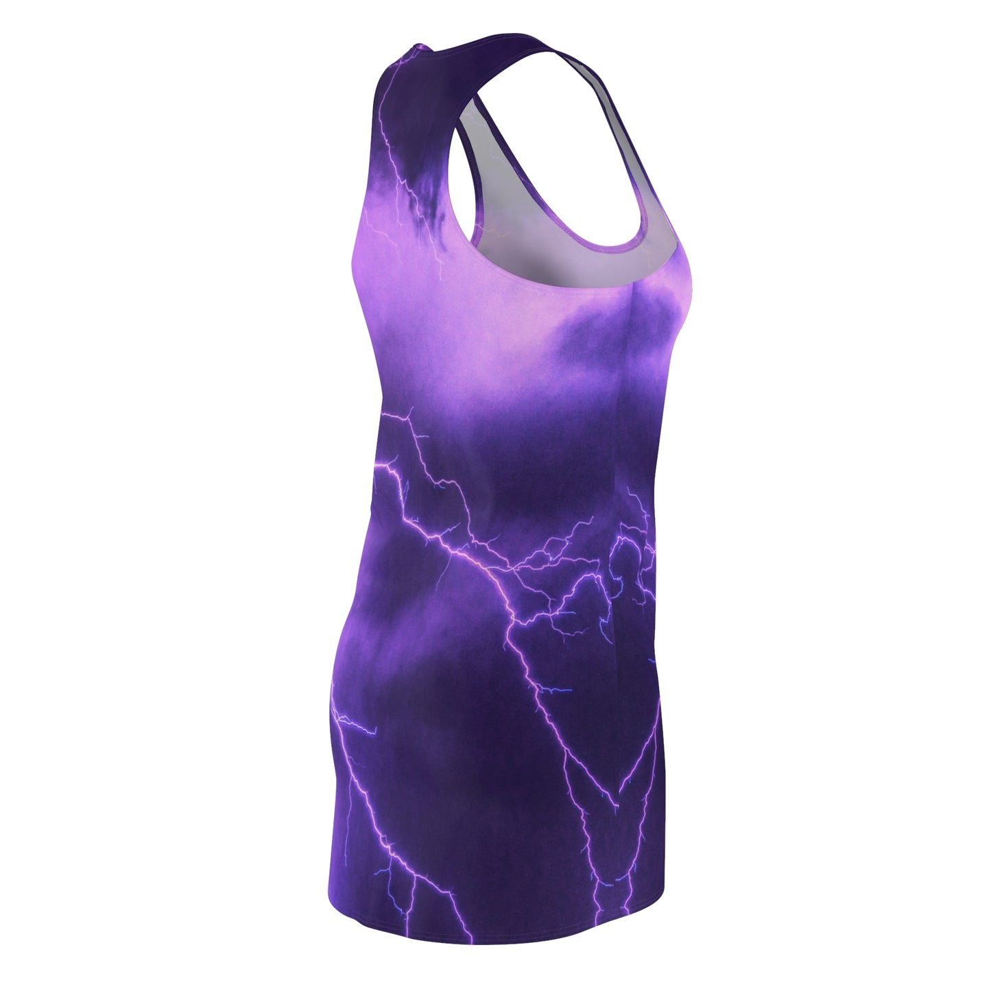 Electric Thunder - Vestido con espalda cruzada cortado y cosido para mujer Inovax