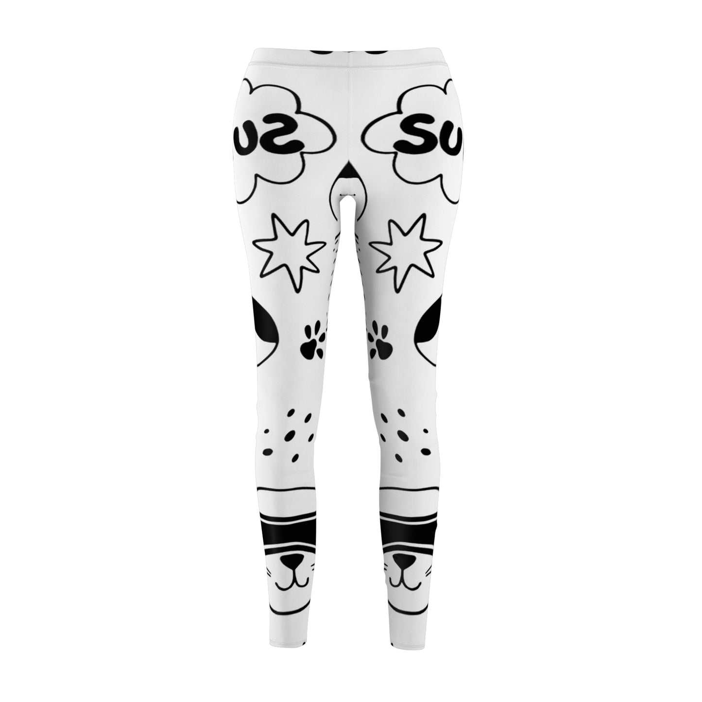 Doodle Dogs & Cats - Inovax Women's cut & sew Casual Leggings