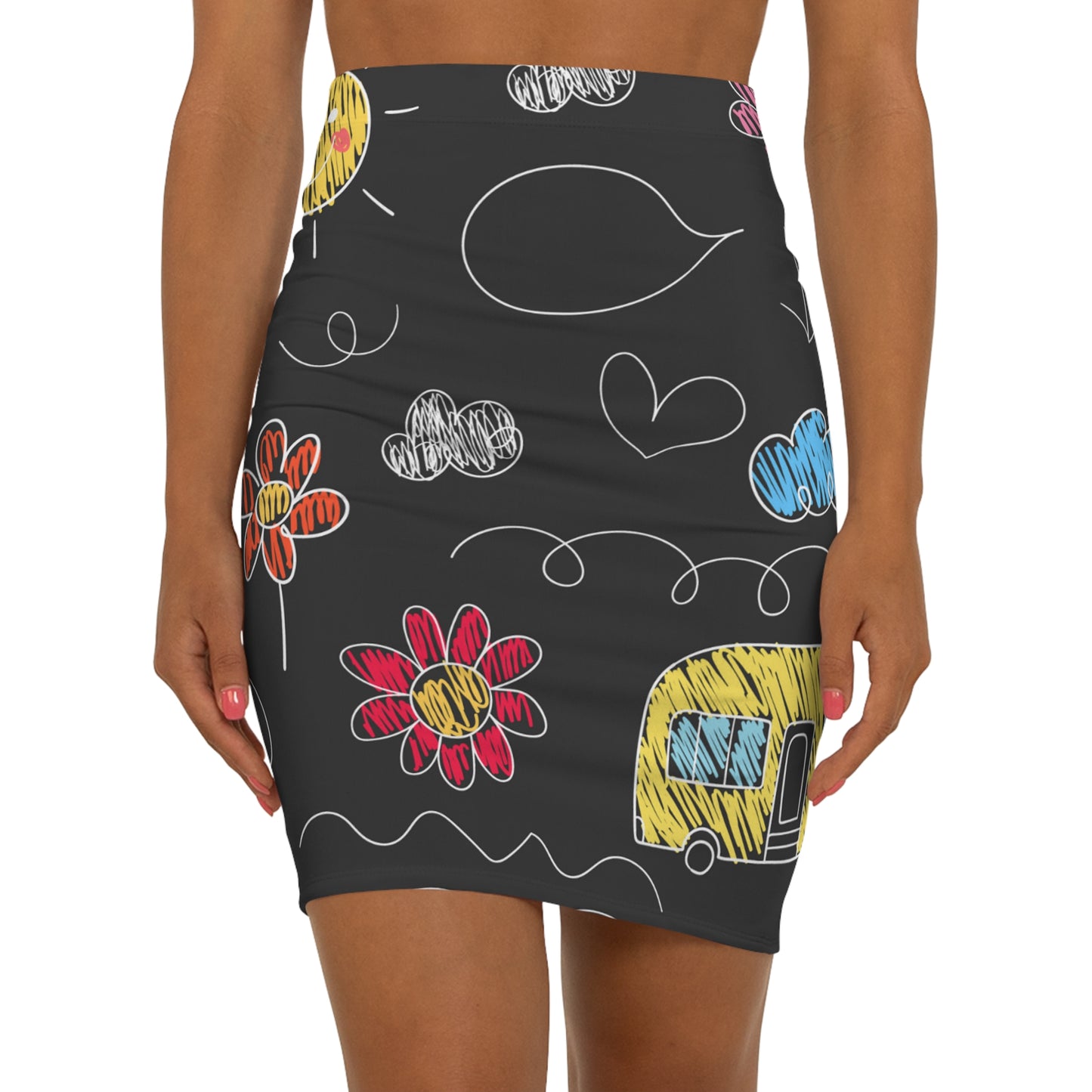 Minifalda para mujer Kids Doodle Playground - Inovax