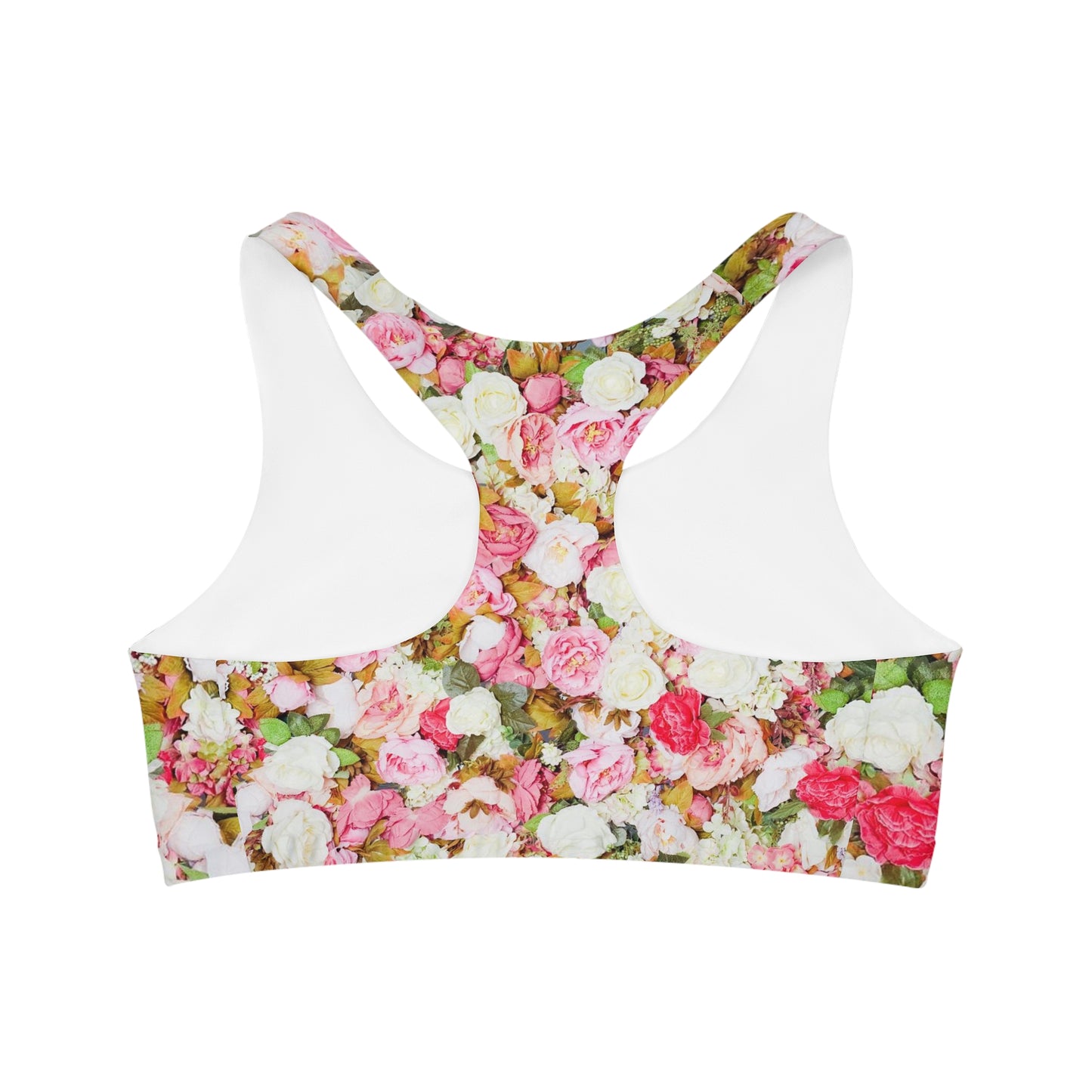 Pink Flowers - Inovax Seamless Sports Bra