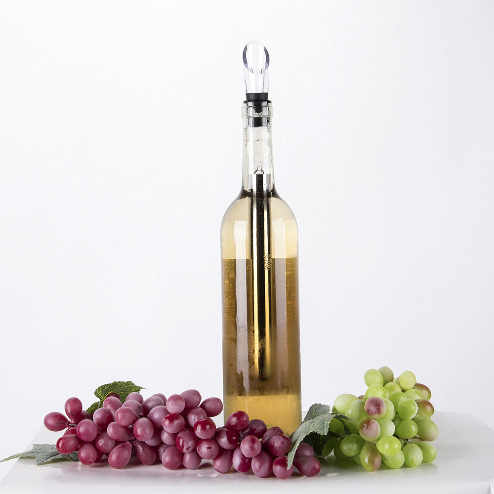 Palo enfriador de botellas de vino, varilla enfriadora de vino de acero inoxidable, enfriador de vino a prueba de fugas, herramientas de barra de congelación de bebidas y cerveza