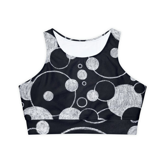 Black Dots - Inovax Padded Sports Bra