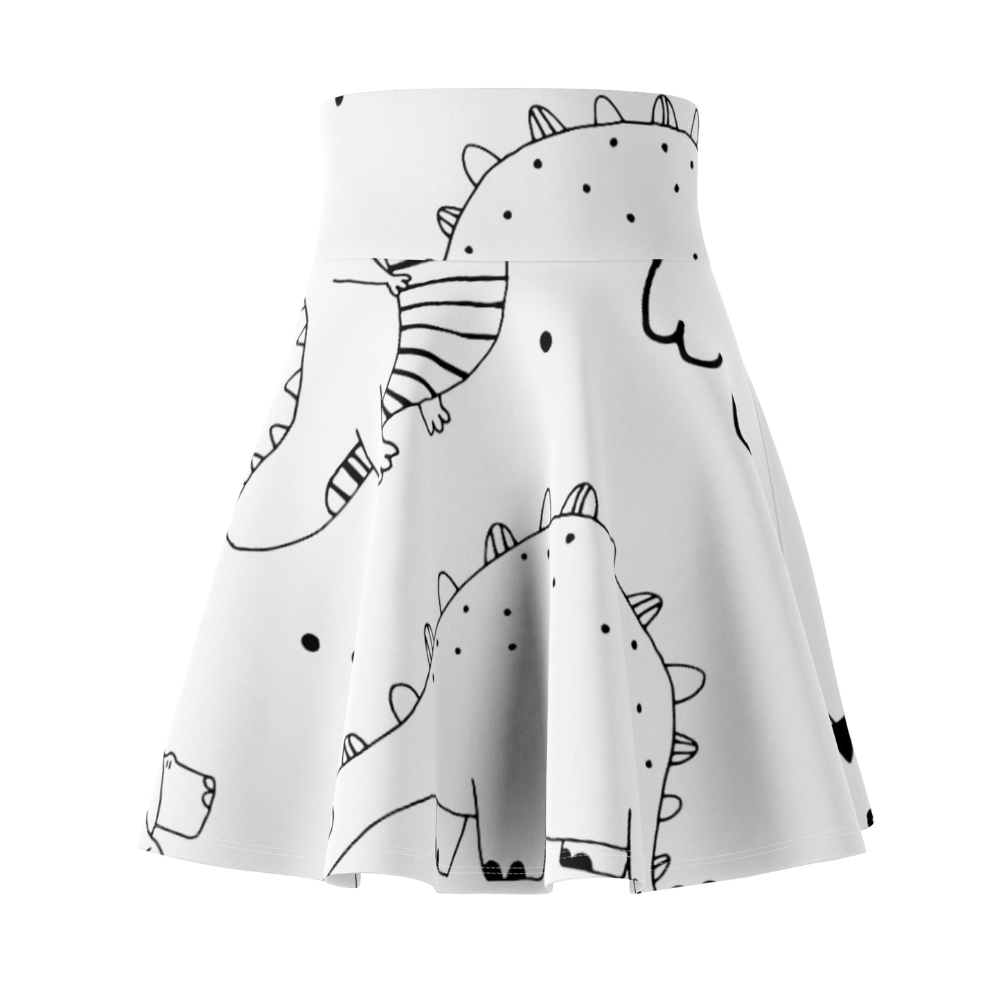 Doodle Dinosours - Falda Skater Mujer Inovax